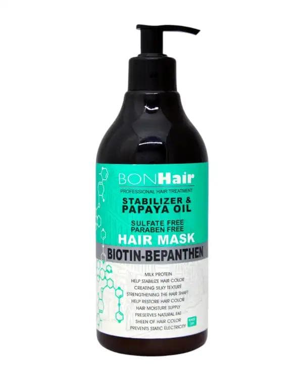 ماسک مو بدون سولفات درمانی بن هیر Bon Hair حاوی پاپایا حجم 500ml