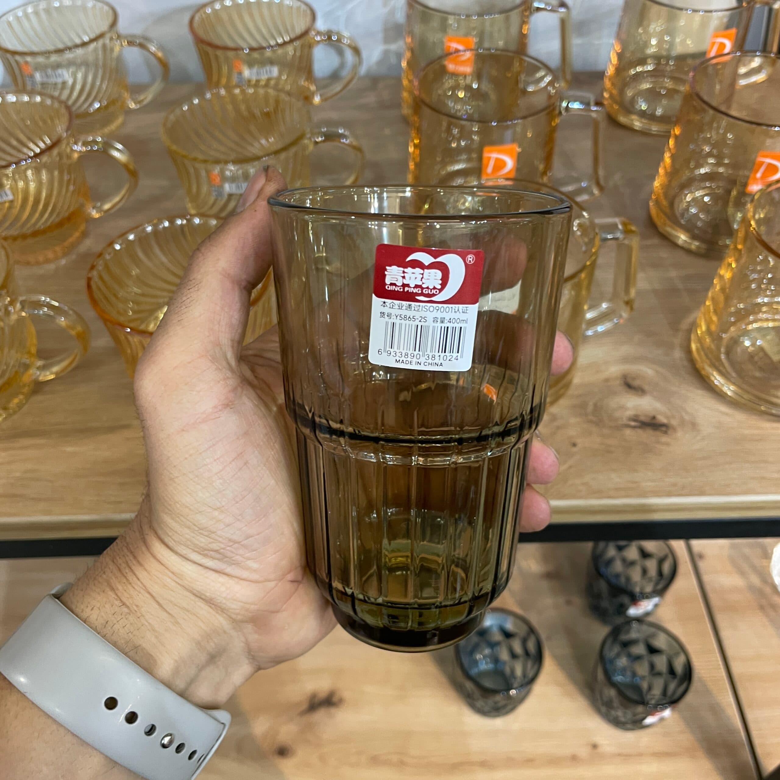 لیوان بلند دلی دودی ۴۰۰ میل – ست ۶ عددی Deli Glass