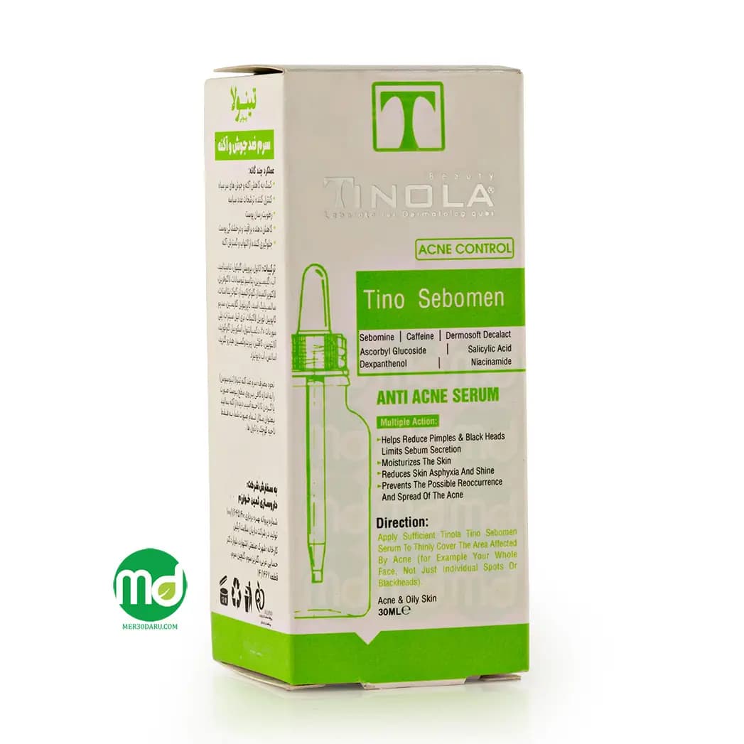 سرم ضد جوش و آکنه تینولا مدل Tino sebomen حجم 30ml