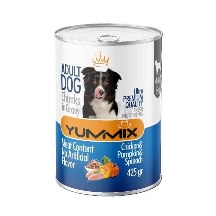 کنسرو چانک سگ بالغ یامیکس مرغ و کدو و اسفناج(425گرم)