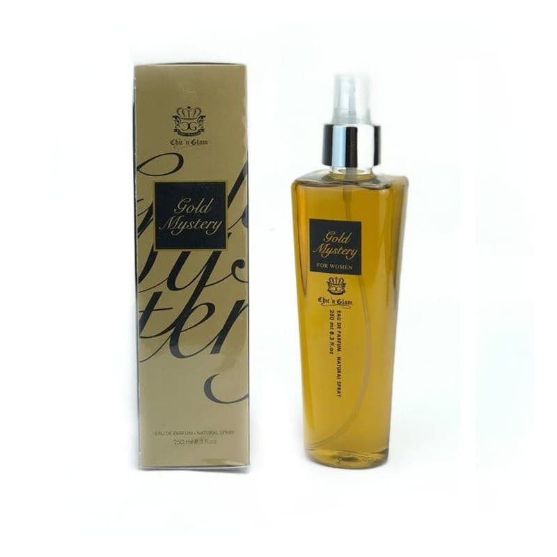 بادی پرفیوم زنانه مدل Gold Mystery چیکن گلام 250 میل - رایحه good Girl - تاریخ انقضا 2025/11