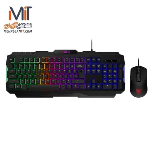 کیبورد و موس گیمینگ ام اس آی مدل FORGE GK100 COMBO