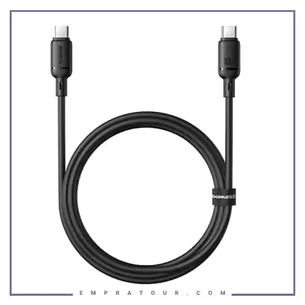 کابل دو سر تایپ سی 100 وات 2 متر بیسوس Baseus Silky Series 2M Type-C to Type-C CB000114