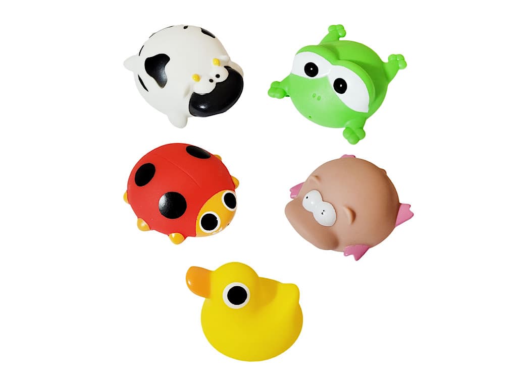 پوپت حمام نوزادی 5 عددی طرح حیوانات رنگی آب پران