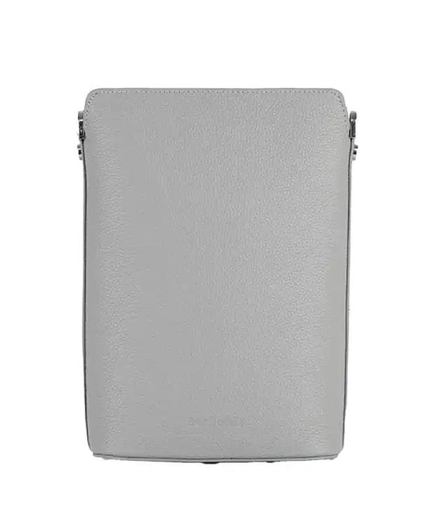 کیف چرم دوشی زنانه طوسی برتونیکس Berttonix کد 4042