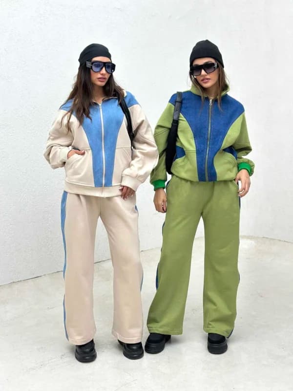 دو تیکه دورس و شلوار ترکیبی زنانه