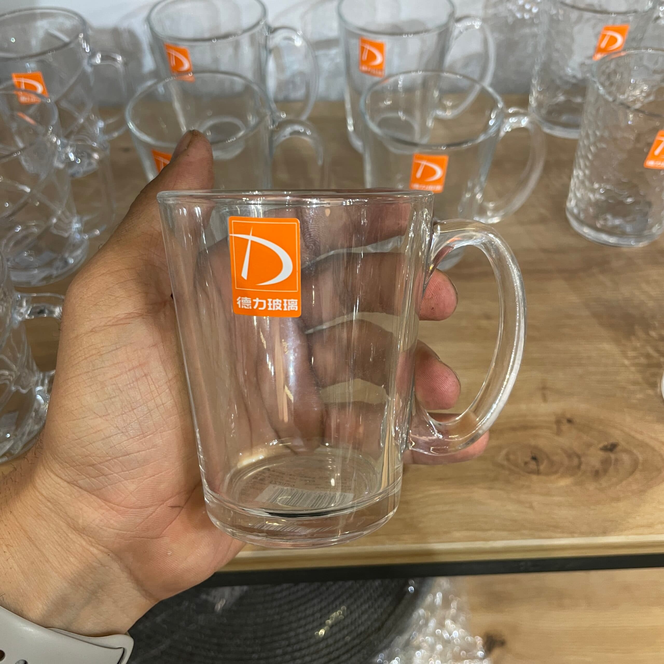 لیوان دسته بیضی دلی Deliglass-ست ۶ عددی Deliglass