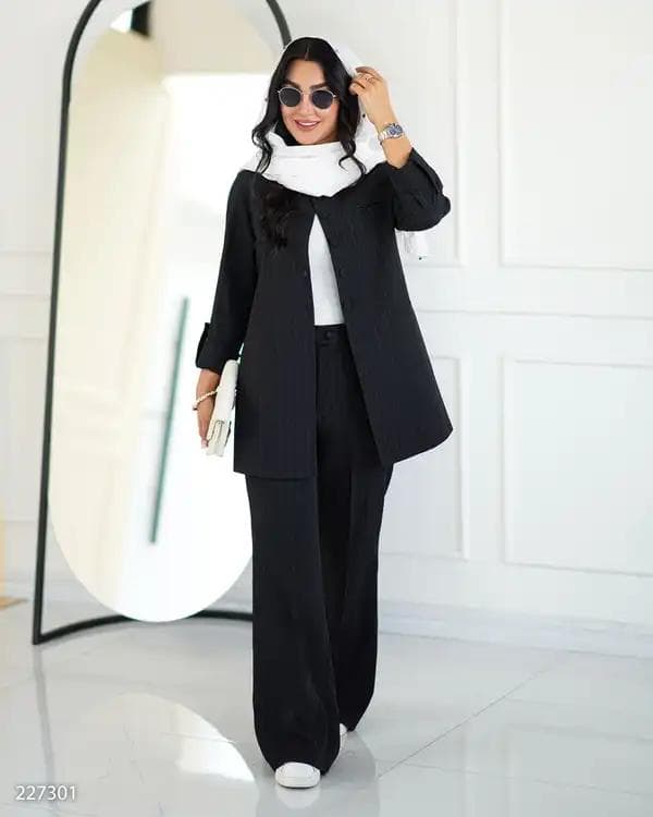 ست مانتو و شلوار زنانه مدل مهزاد السانا Elsana کد 2273