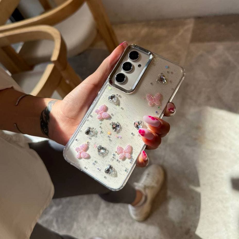 قاب پروانه شاین صورتی