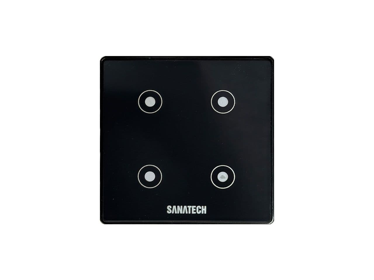 کلید لمسی چهار پل با رویه شیشه ساناتک