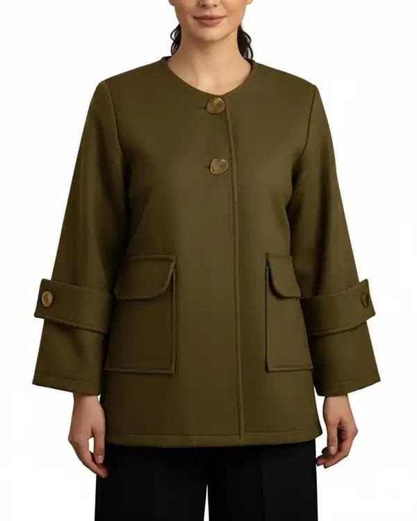 پالتو زنانه فوتر سبز مدلو Modello مدل نیلا