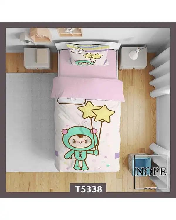 روتختی کودک یک نفره 5 تکه نوپه هوم Nopehome طرح کارتونی کد T5338