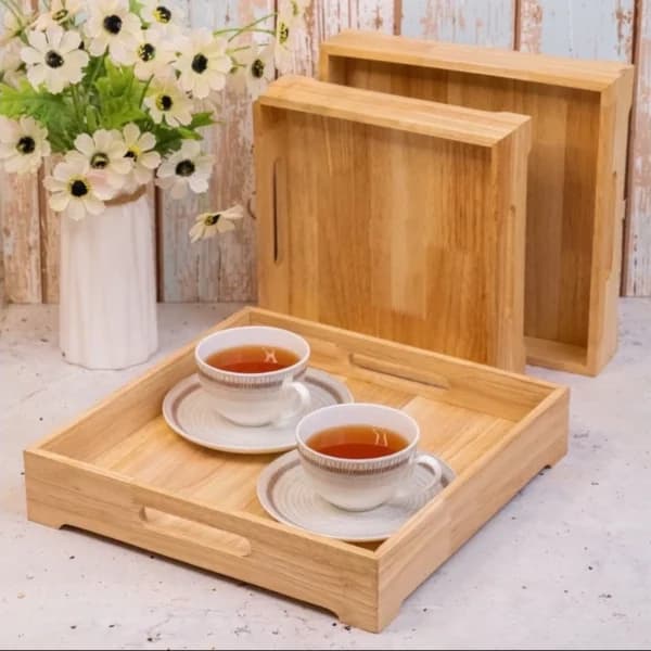 سینی مربع چوبی دسته دار ریمازو Rimazo