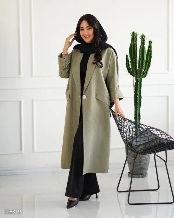مانتو بلند زنانه سدری مدل حلیا السانا Elsana کد 2283