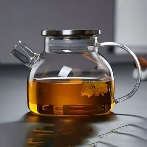 قوری پیرکس درب استیل ویمی (Weimei) ظرفیت ۸۰۰ میل