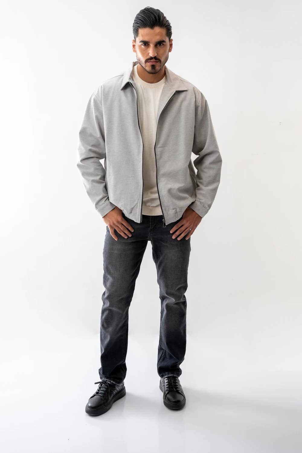 کت کتان زیپدار مردانه