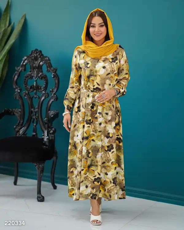 پیراهن ساحلی زنانه مدل رنگین السانا Elsana کد 2203