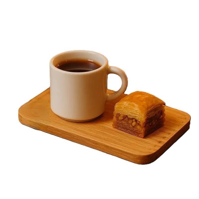 ست قهوه خوری تک نفره چوب سرامیک وانسل