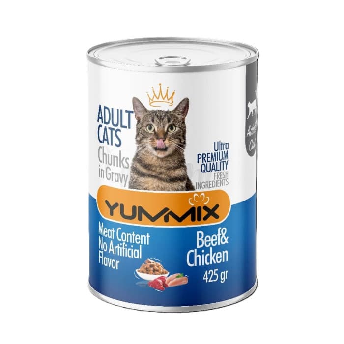 کنسرو چانک گربه بالغ یامیکس مرغ و گوشت(425گرم)