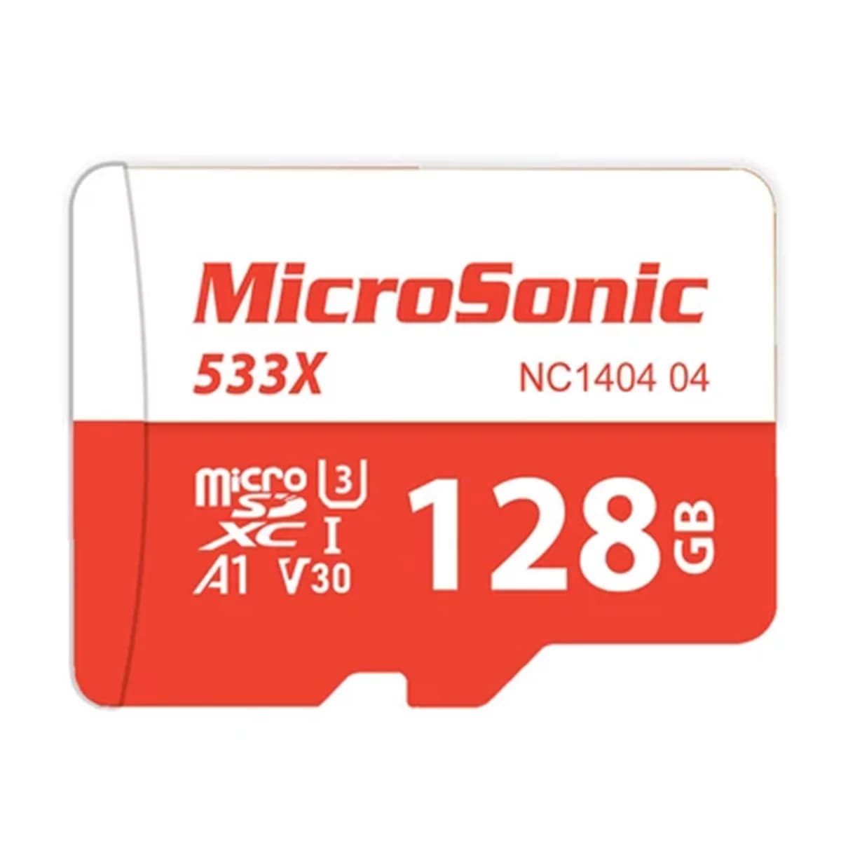 کارت حافظه‌ microSDXC میکروسونیک کلاس 10 استاندارد U3 مدل 533X-A1-V30 سرعت 80MBps ظرفیت 128 گیگابایت