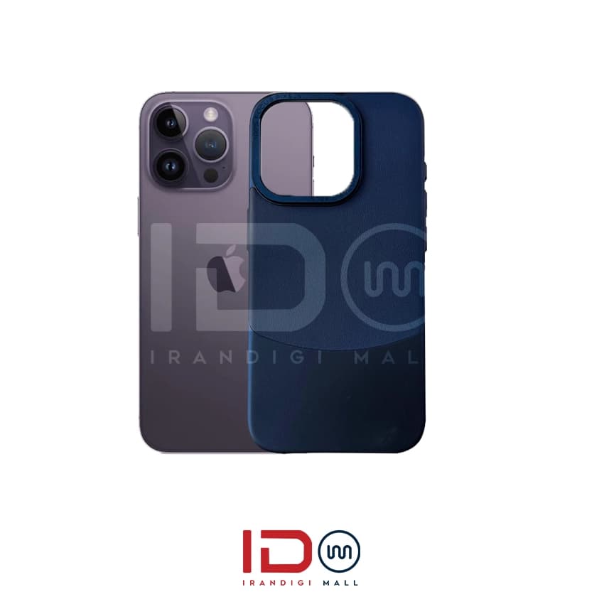 قاب اورجینال چرم و کانواس فلزی گوشی اپل مدل IPHONE 14 PRO MAX برند فوکوس پیکسل