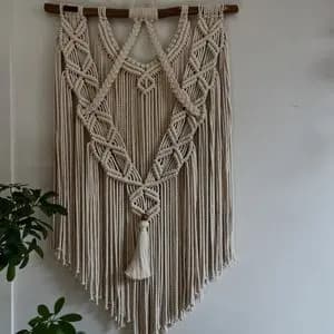 دیوارکوب اویز مکرومه طرح مرمر