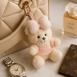 جا کلیدی و اویز کیف مدل خرسی از جنس پولیشن