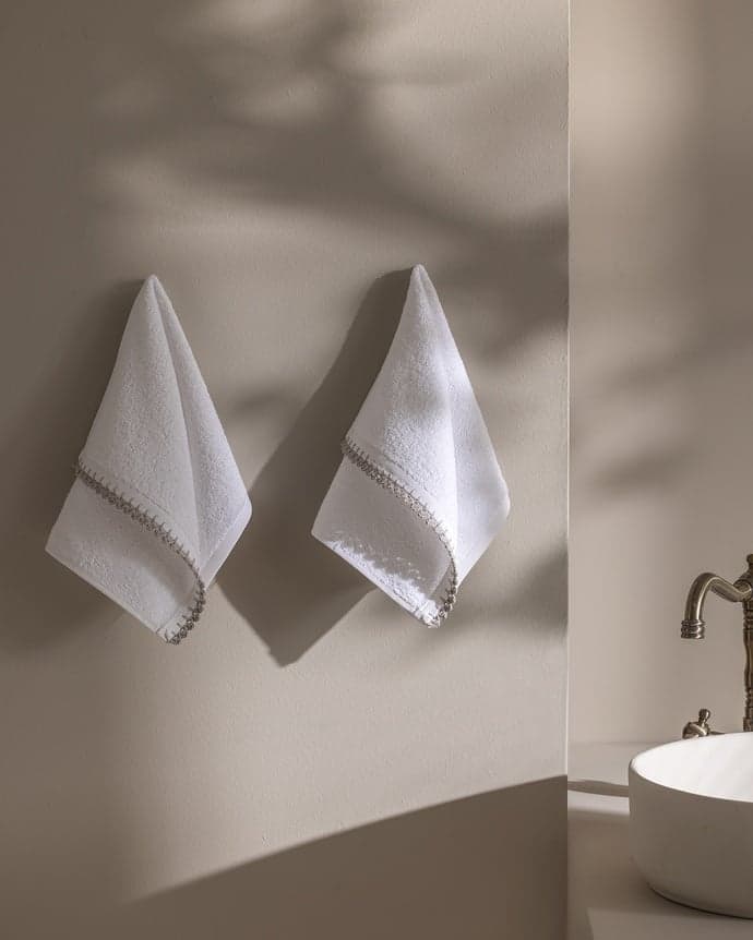 ست ۲ عددی حوله دست مادام کوکو طرح Camille سایز ۳۰×۴۰ سانتی متر