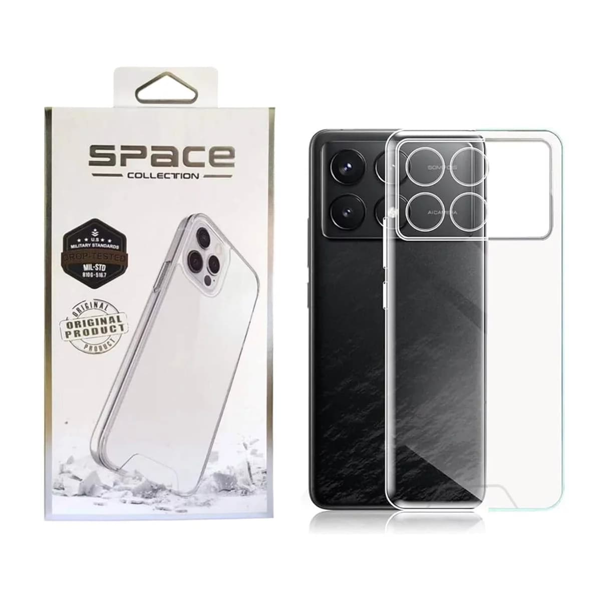 قاب گوشی پوکو X6 Pro اسپیس مدل ژله ای محافظ لنز دار