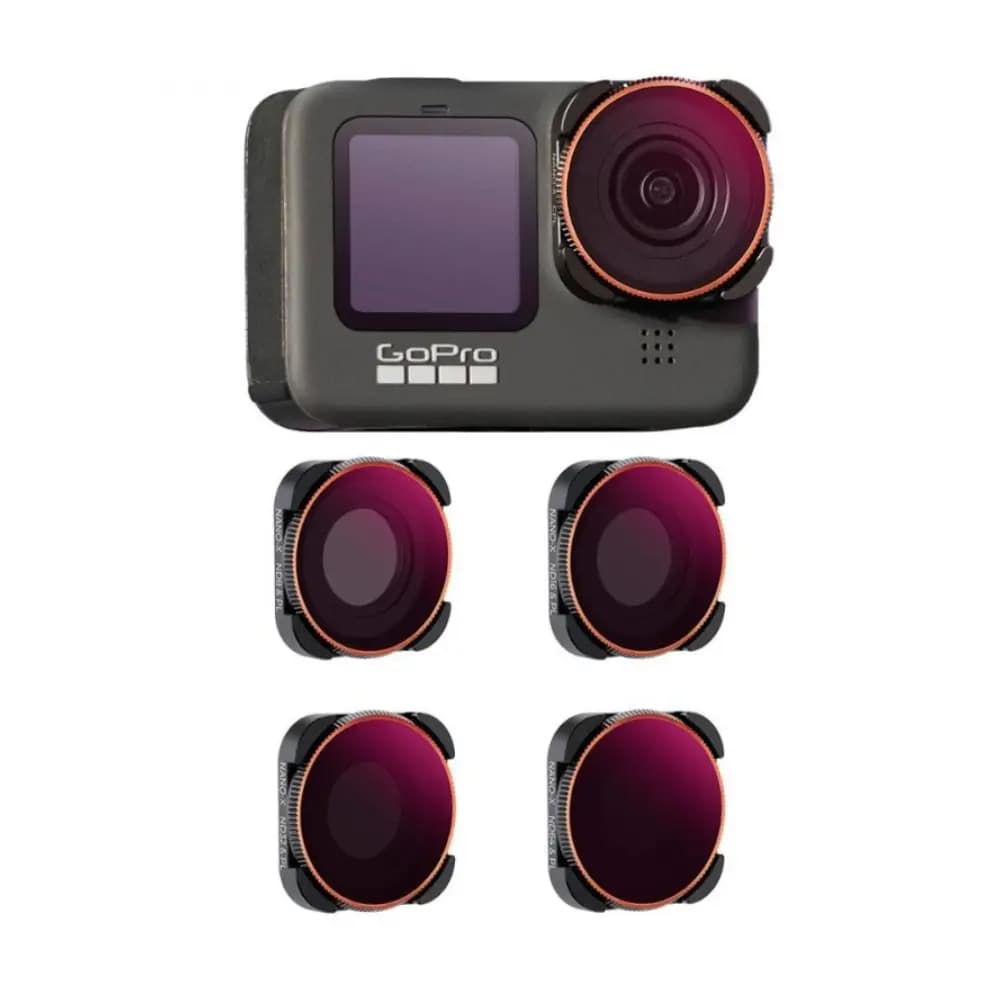 کیت 4 فیلتر لنز ان دی و پلاریزه K&F کی اند اف مدل SKU.1954 مناسب برای GoPro HERO 9/10/11/12 /13