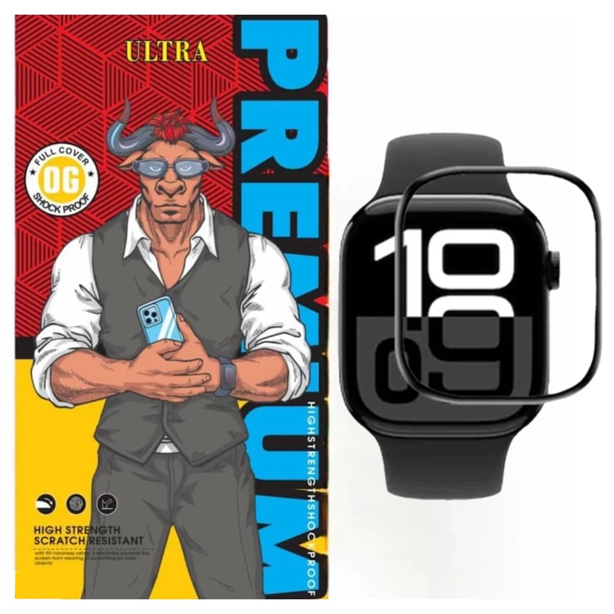 گلس اپل واچ SE 2024 سایز 40 میلی متر اولترا مدل FULL GLUE