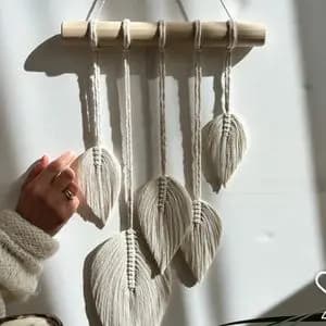 دیوار کوب‌مکر‌ومه بافی مدل برگ سفید