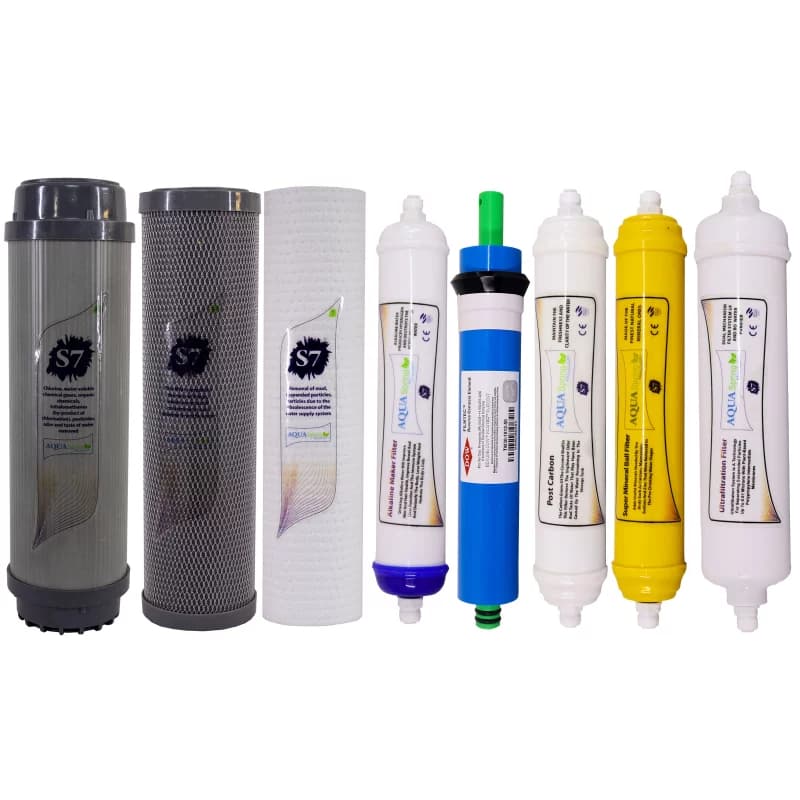 فیلتر دستگاه تصفیه آب آکوآ اسپرینگ مدل F-S7-A8W بسته 8 عددی