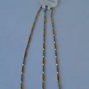 ست زنجیری دستبند و گردنبند کبریتی استیلی طلایی