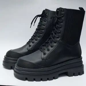 بوت پرطرفدار بندی زیپ دار بغل کش مشکی با کیفیت