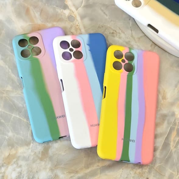 قاب سیلیکونی اورجینال رنگین کمانی Huawei Honor X8 / X30i