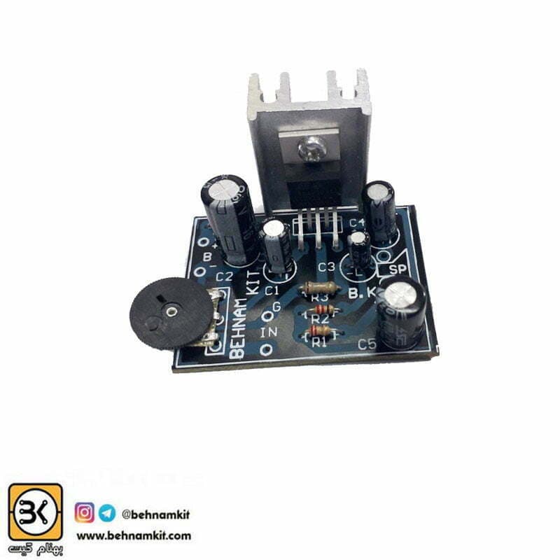 برد آمپلی فایر 10 وات مونو 6 الی12 ولت
