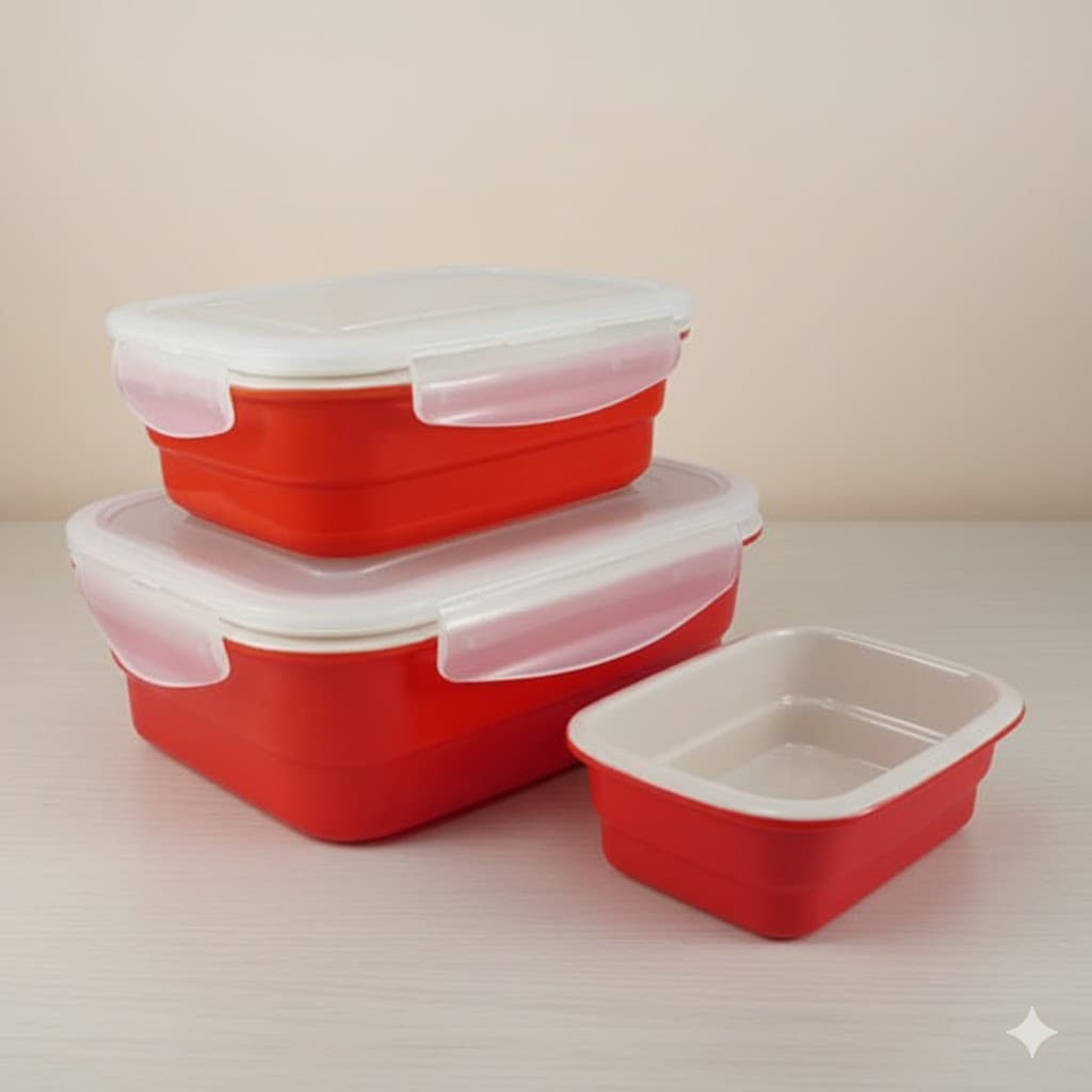 ظروف غذا فریزری سرامیکی مستطیل رنگی یونیک کد 2818 (خارجی دریجه 1)