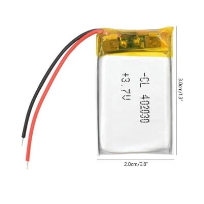 باتری لیتیوم پلیمر با ظرفیت 350mAh سایز 402030