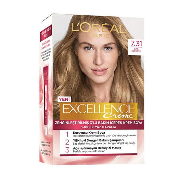 کیت رنگ مو لورآل پاریس مدل Excellence شماره 7.31