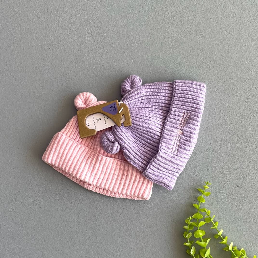 پک دوتایی کلاه بافت بچگانه برند NUTMEG