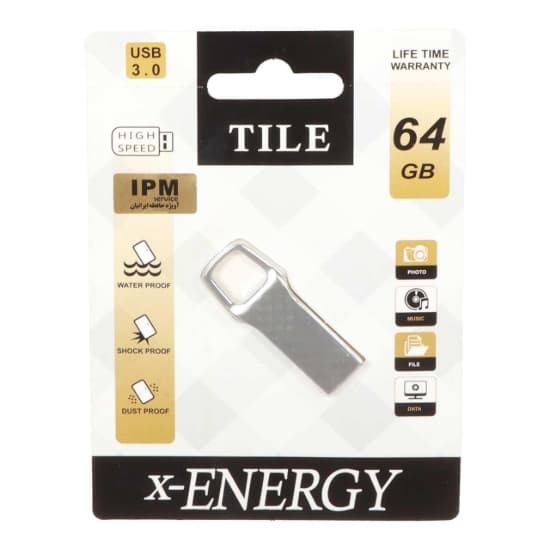 فلش مموری ایکس انرژی مدل Tile USB3.0 ظرفیت 64 گیگابایت