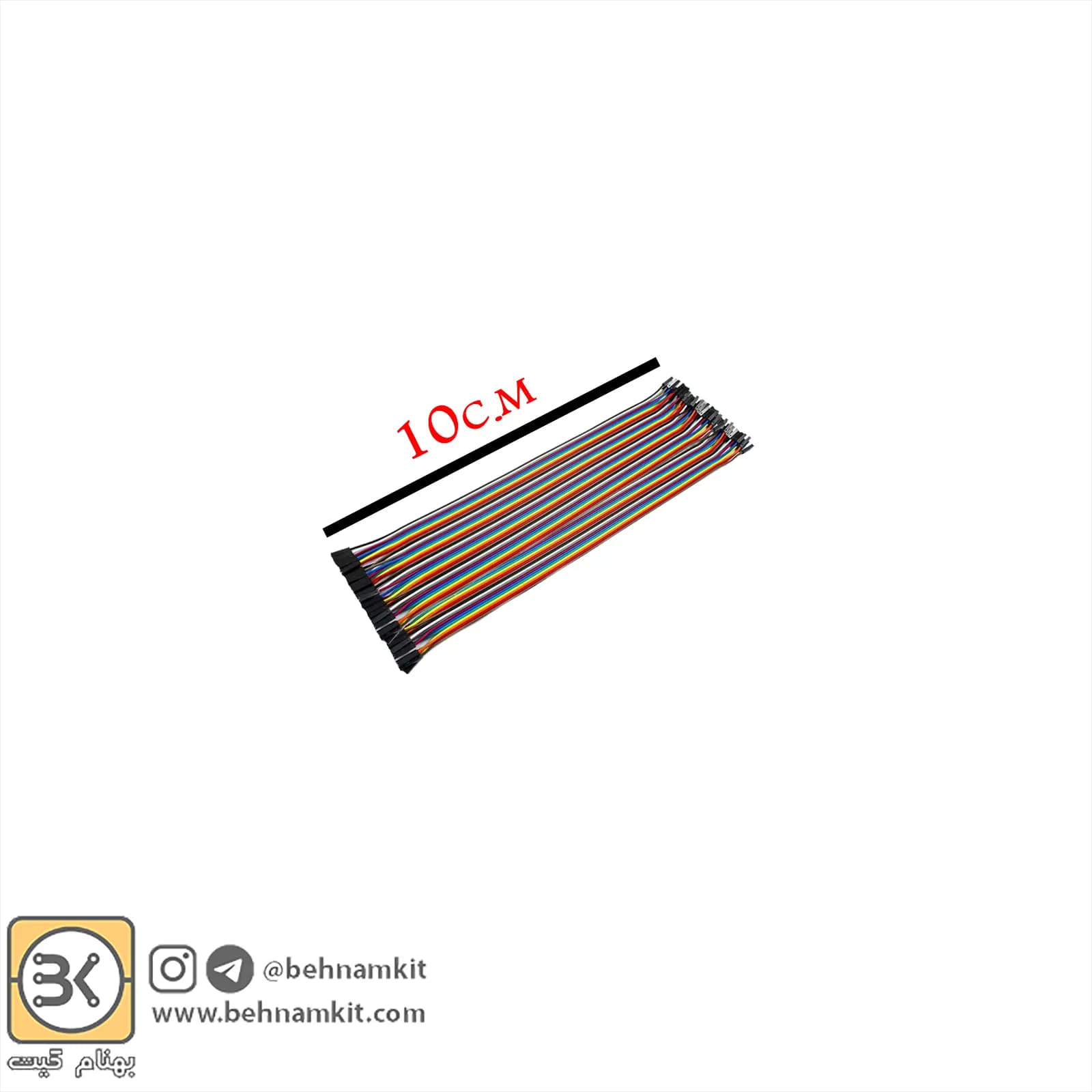 سیم جامپر مادگی به مادگی فلت 40 تایی – طول 10 سانتی متر