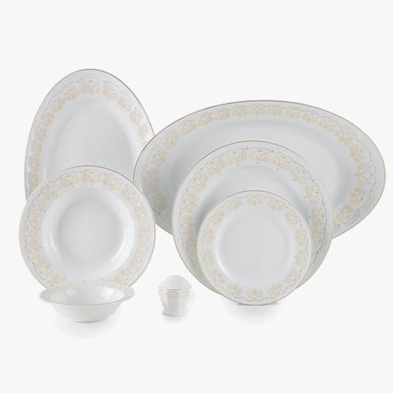 سرویس غذاخوری نئوکلاسیک هیلدا 29 پارچه چینی زرین