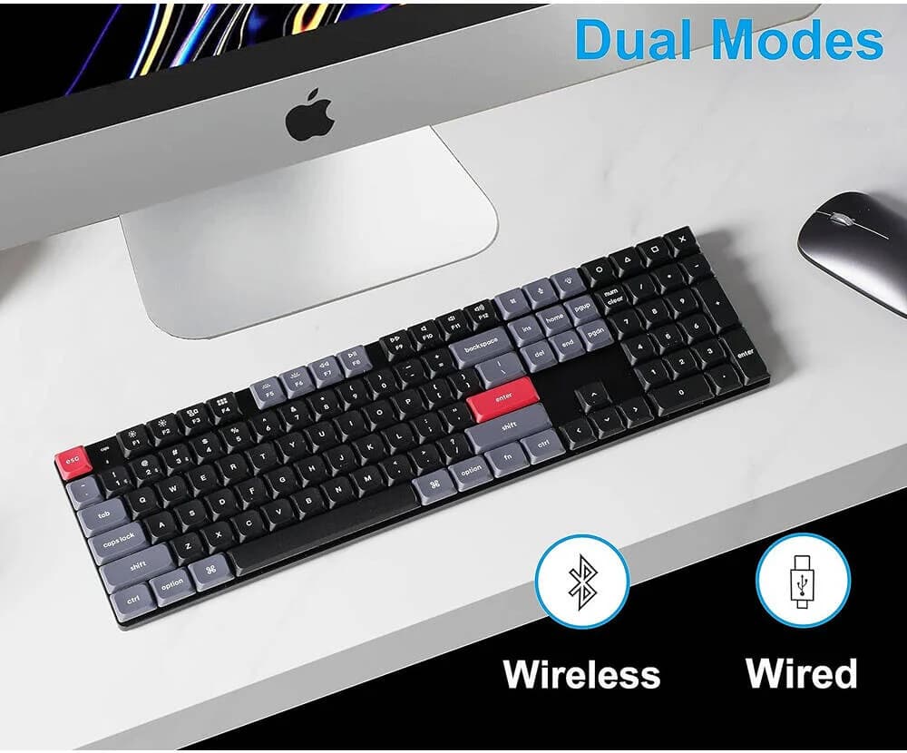 کیبورد بی سیم کیکرون Keychron K5 Pro B1 Red Switch, RGB Backlit Gateron