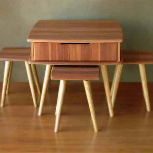 میز و عسلی کشودار مربع