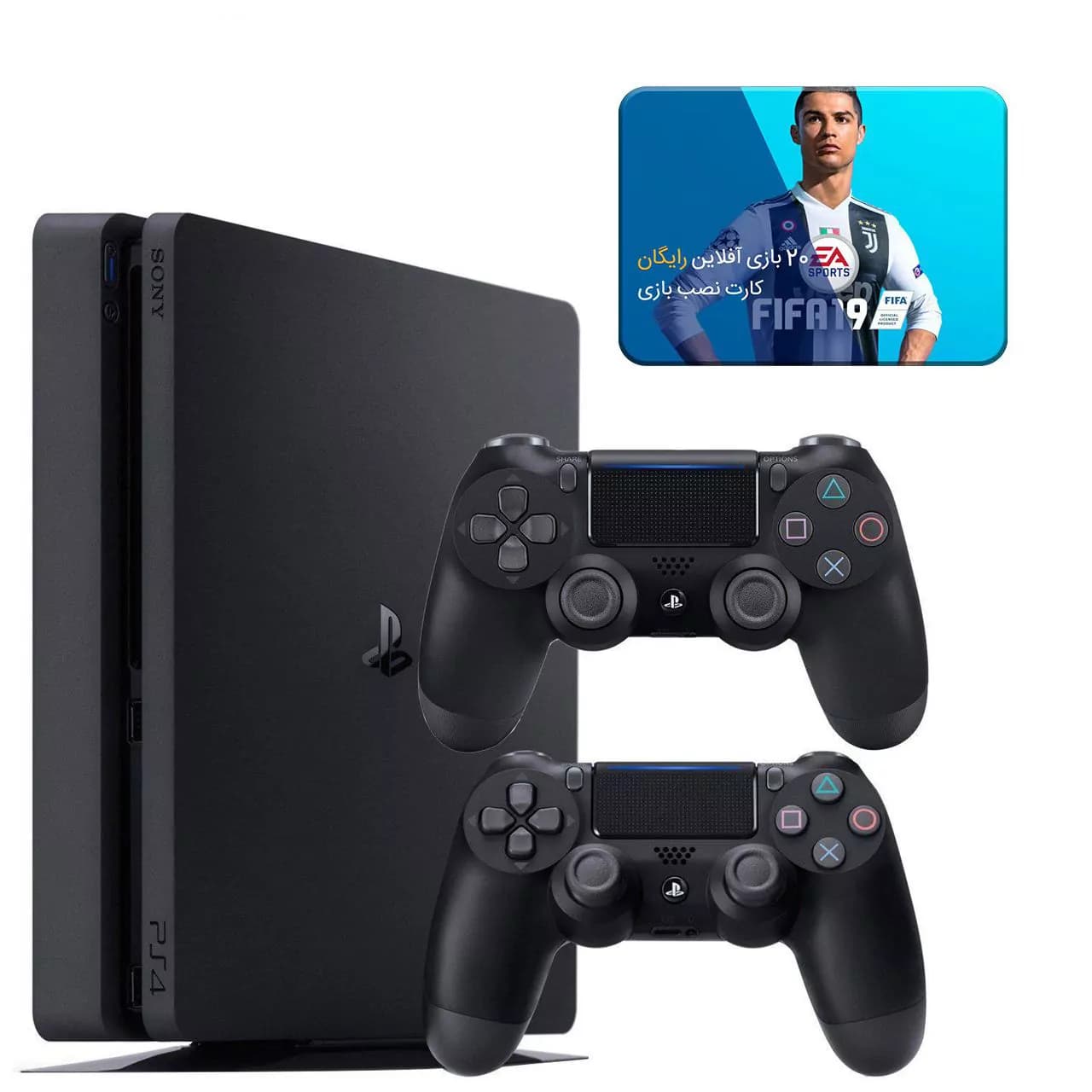 کنسول بازی سونی مدل Playstation 4 Slim ریجن 2 کد CUH-2216B ظرفیت 1 ترابایت به همراه 20 عدد بازی