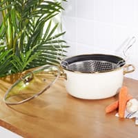 قابلمه آبکش دار کاراجا Retro سفید سایز 22