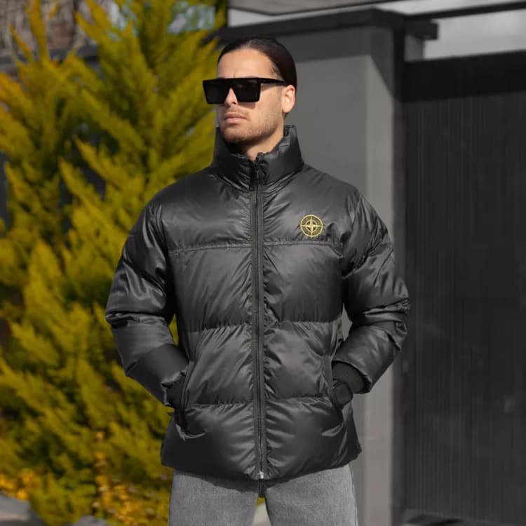 کاپشن مردانه استون آیلند مشکی کد 27946