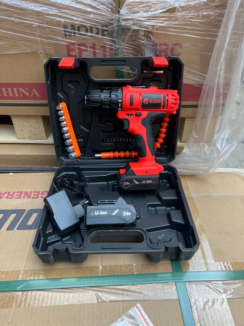 دریل شارژی پیچ گوشتی شارژی 24 ولت ادون edon مدل AD-24A